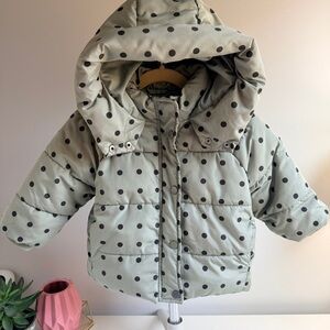 Zara Polka Dot Toddler/Kids Puffer Jacket